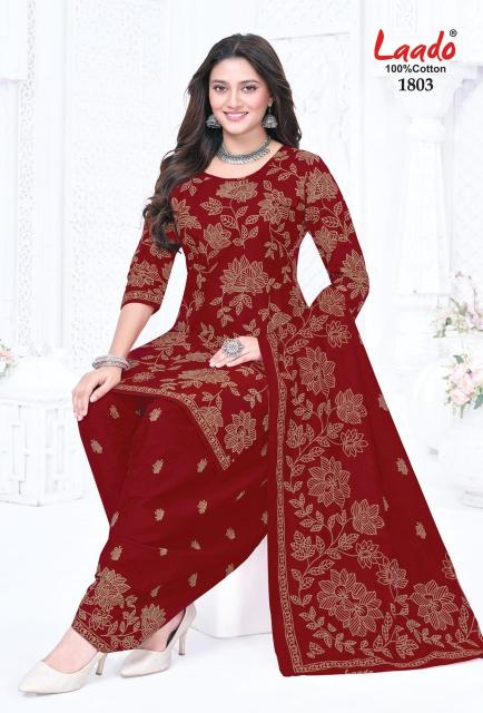 Laado nadiya patiyala vol 18 ikkat cotton dress material wholesale